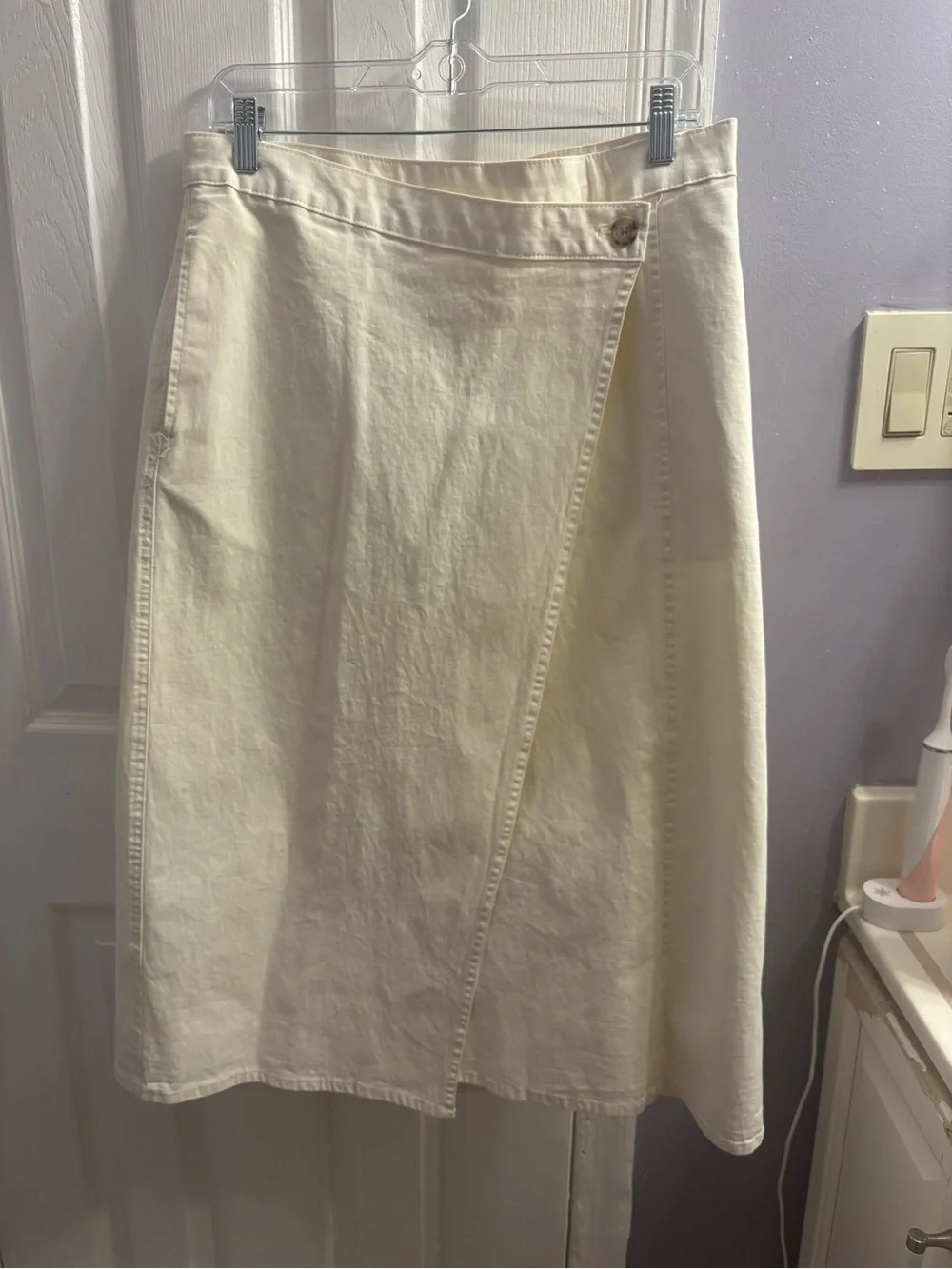 Universal Thread Cream Wrap-Style Midi Skirt
